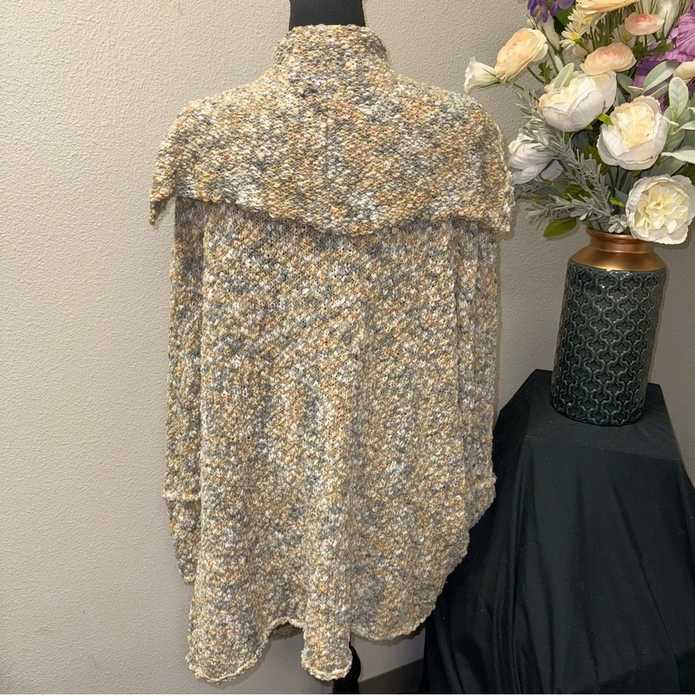 Est. 1946 Cozy Marled Knit Open Front Cardigan Sweater Neutral Gray Tan XL - Picture 3 of 8